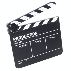 Movie clapper videographer