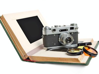 Photo album and camera. Ready to convert to digital